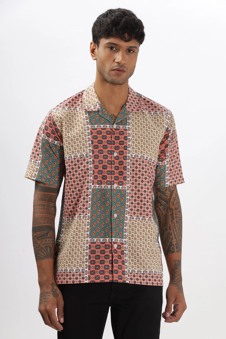 Multicolor bandana printed shirt