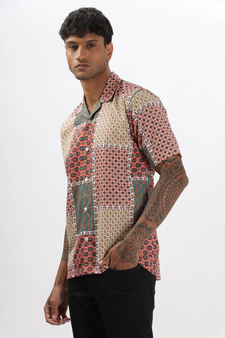 Multicolor bandana printed shirt