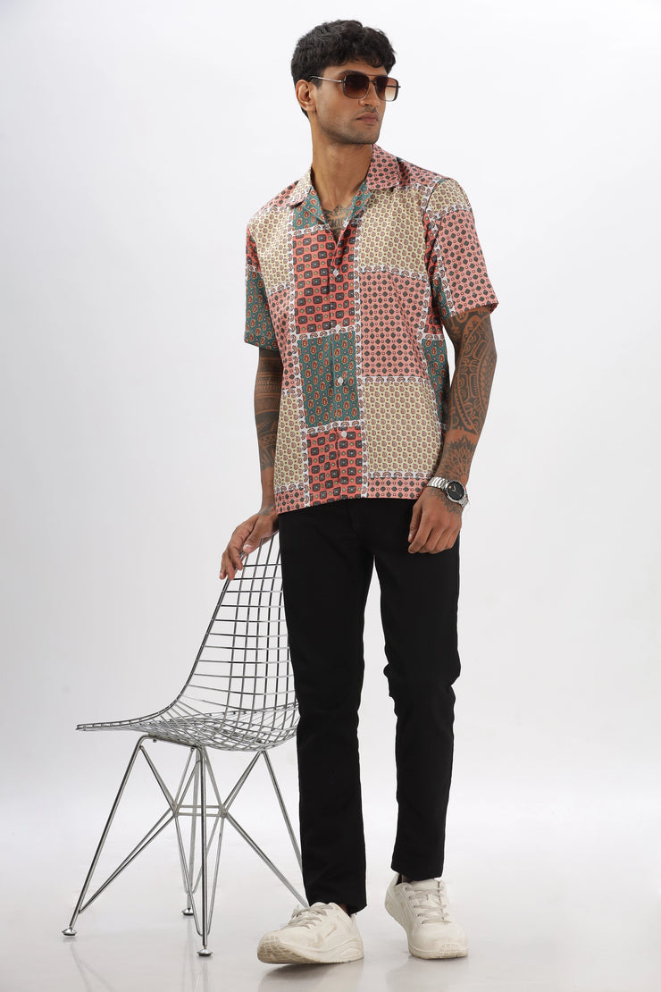 Multicolor bandana printed shirt