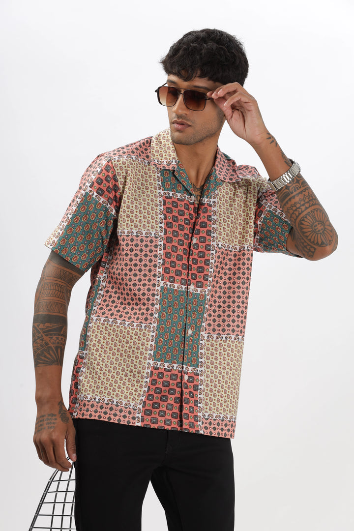 Multicolor bandana printed shirt