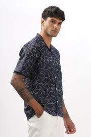 linen embroidered half sleeve shirt