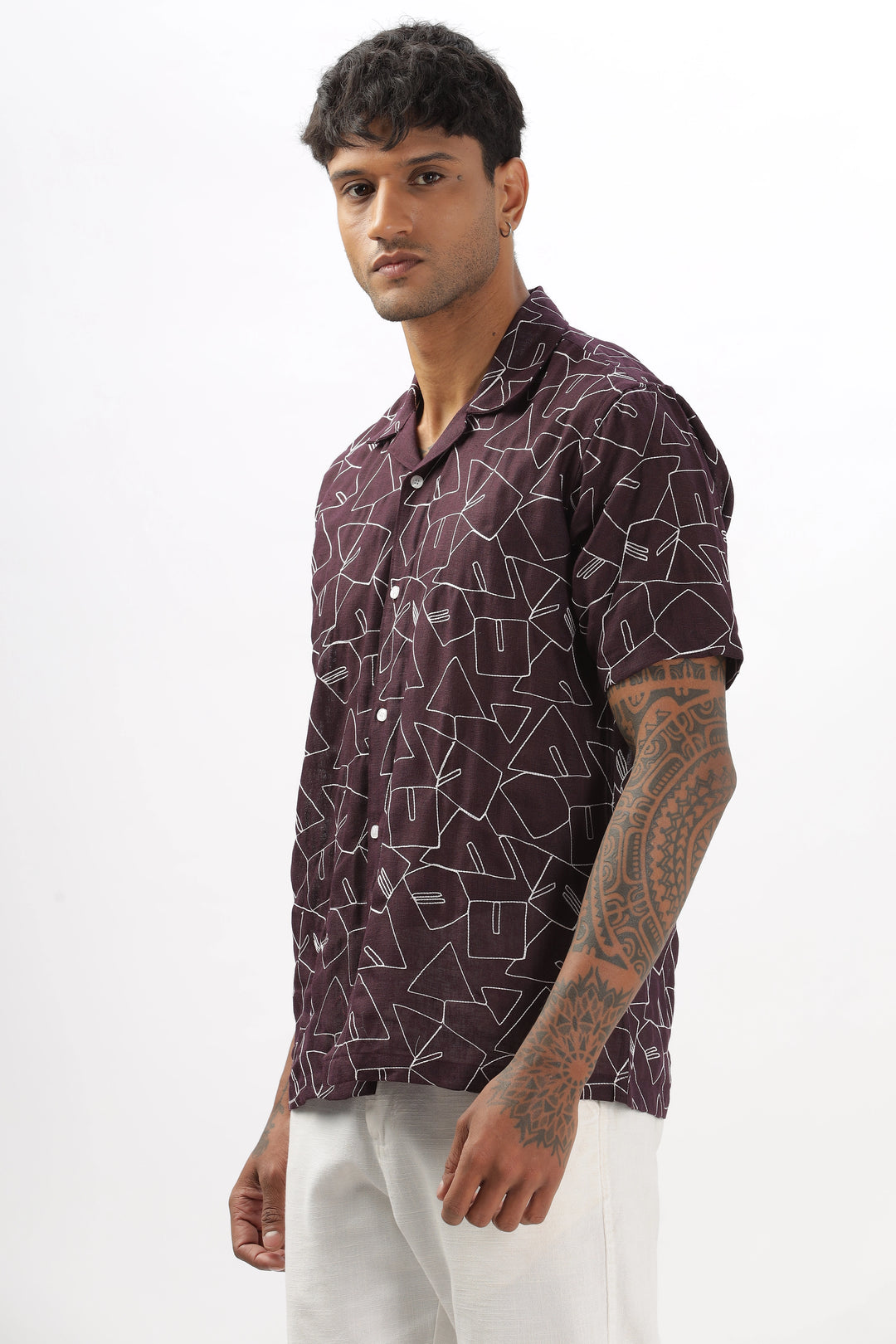  embroidered half sleeve shirt