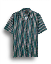 Navy Geometric Printed Shirt