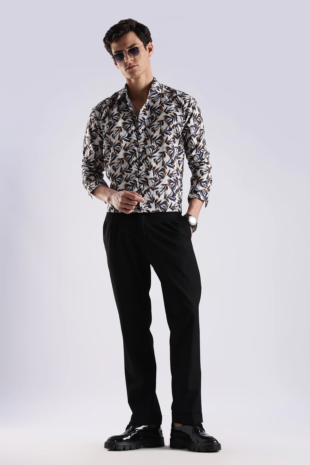  floral printed full sleeve shirt