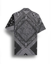 Bandana ethnic black print half sleeve shirt for men