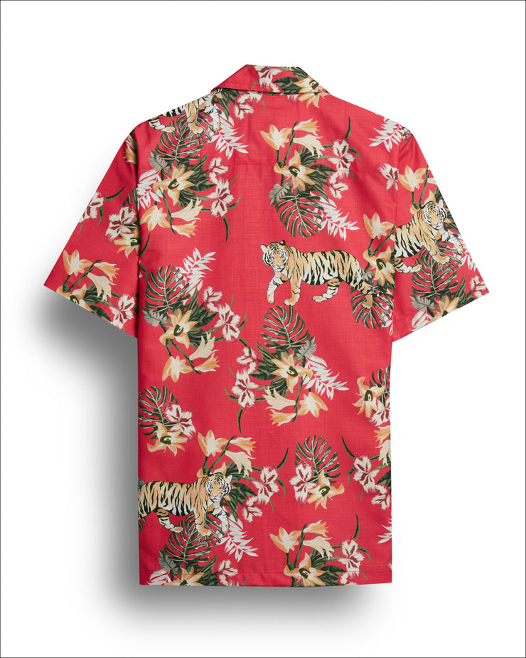 Red Floral Printed Shirt