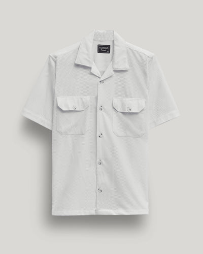 white double pocket half sleeve shirt