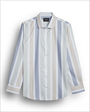 Regent Blue Stripe Printed Shirt