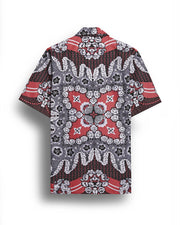 BLACK AND RED FLOWER PRINTED SHIRT FOR MEN