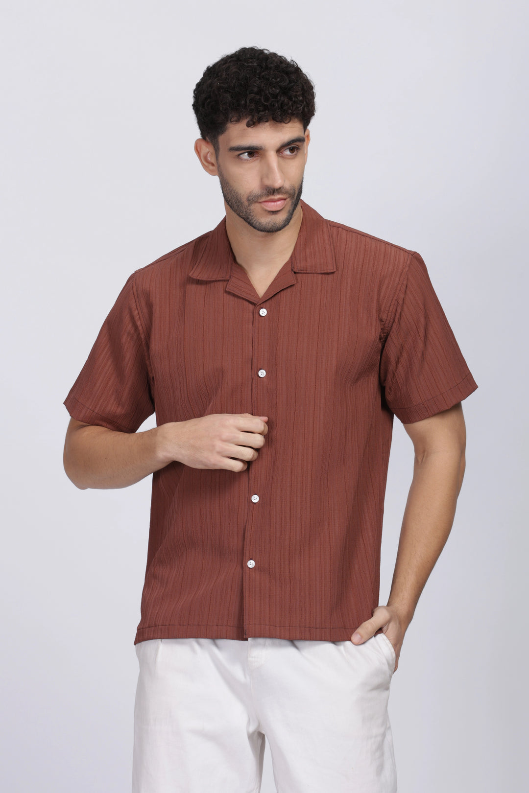 Brown sleeve shirt