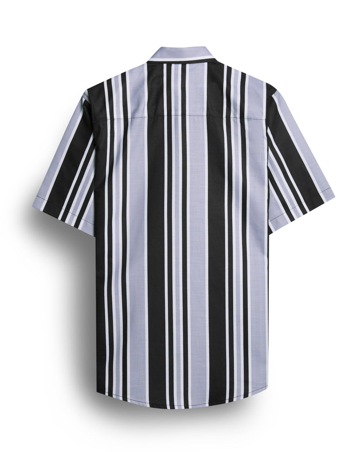 Black &  Manatee Stripe  Shirt