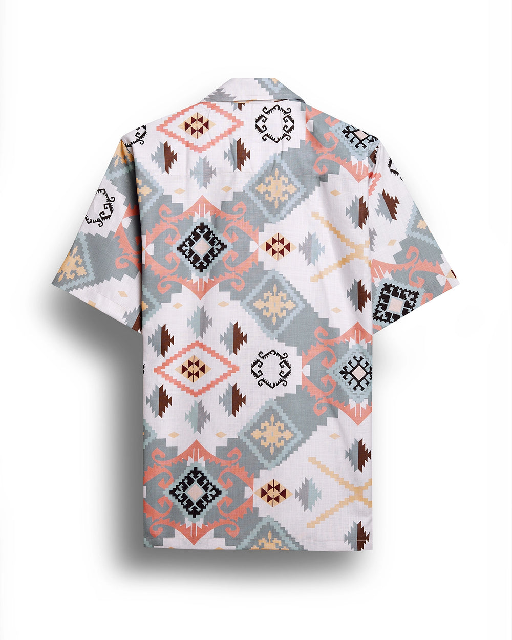 BLUE GEOMETRIC DESIGN SHIRT FOR MEN