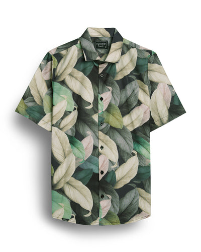 Green Leaf Printed Shirt