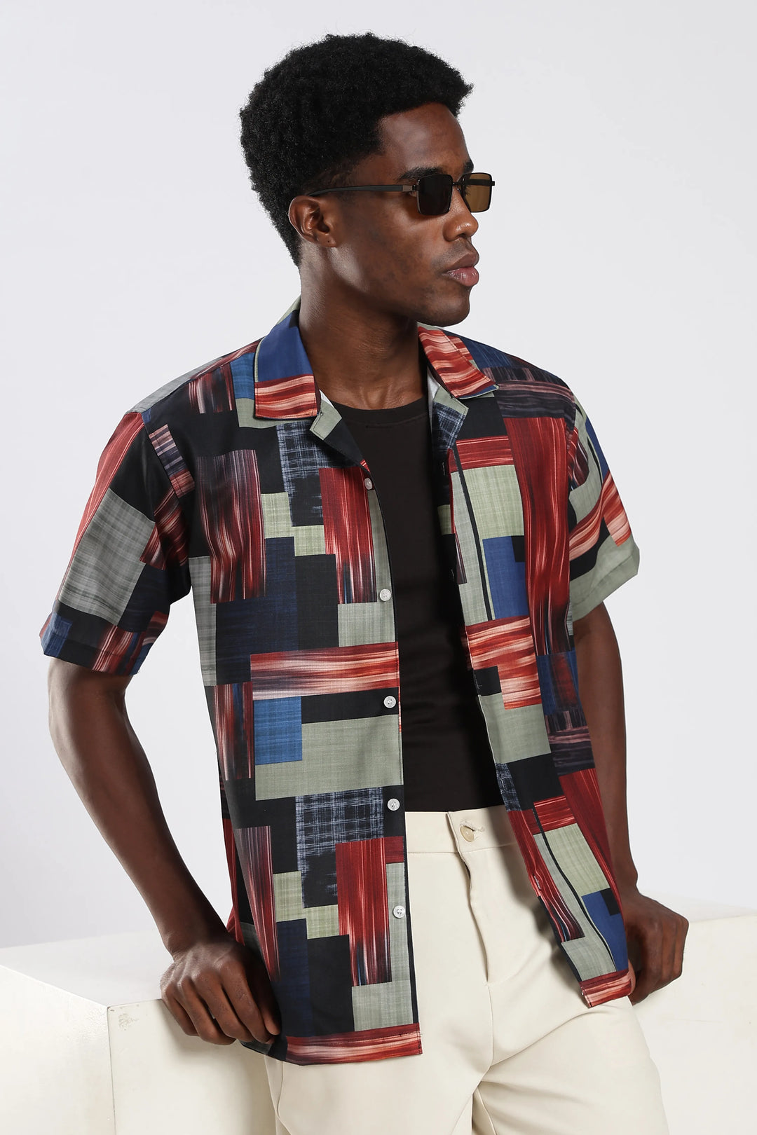 Multi abstract printed shirt