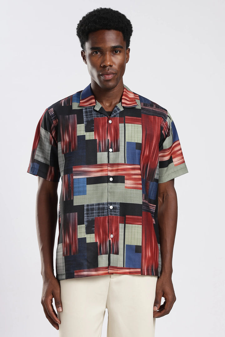 Multi abstract printed shirt