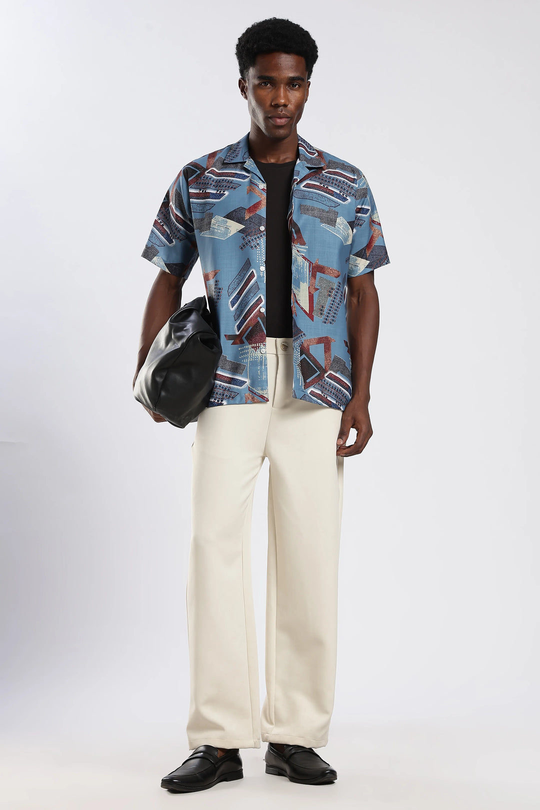 Dustyblue abstract printed shirt