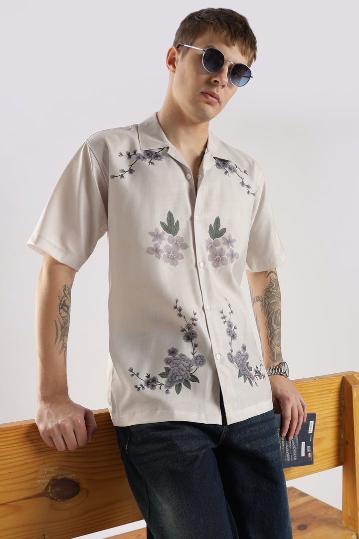 Offwhite floral printed shirt