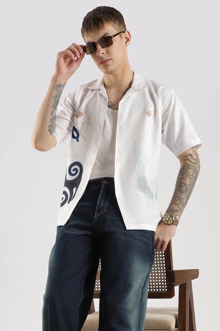 White printed shirt