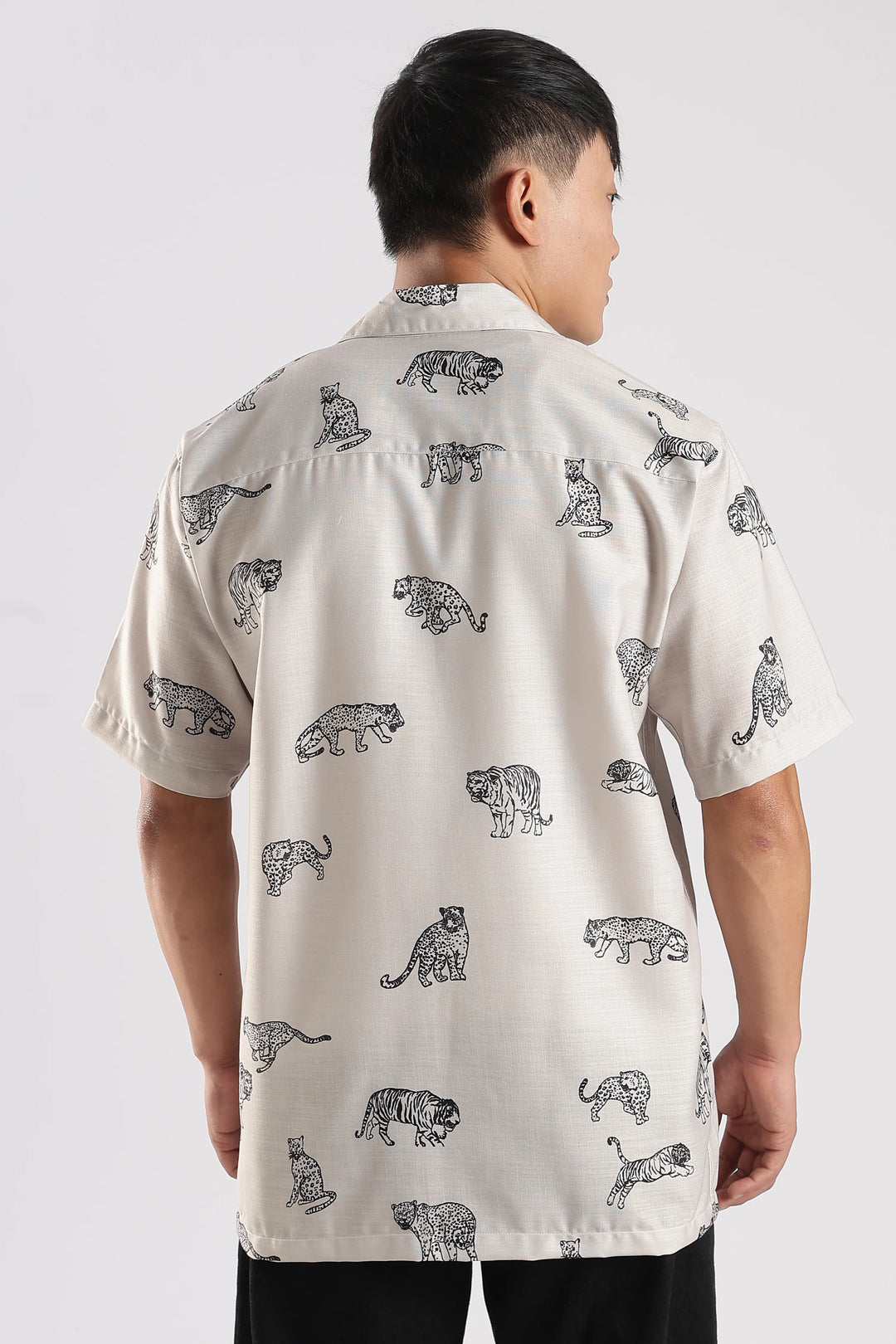 Beige animal printed shirt