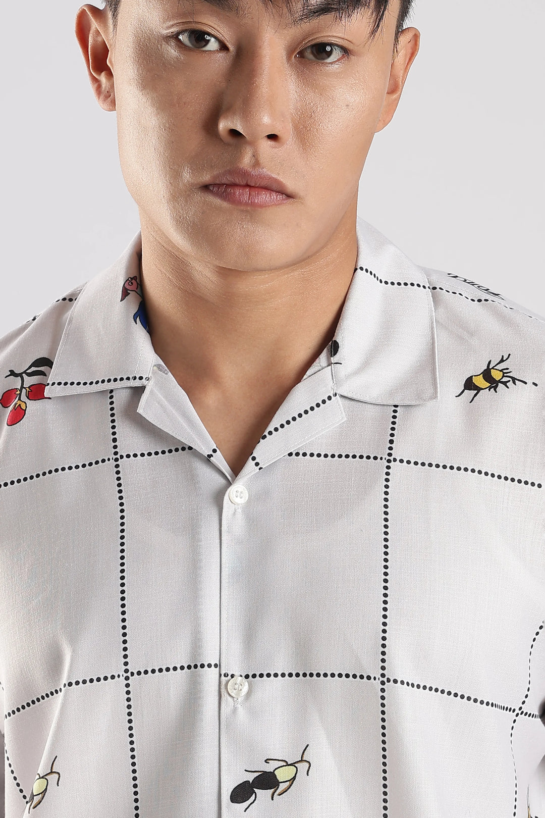 White animal printed shirt