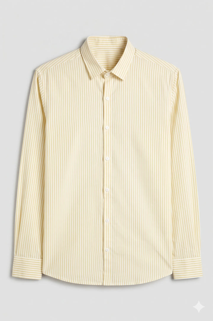 Lime stripe cotton shirt