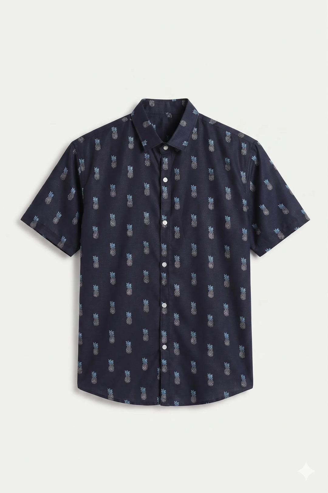 Navyblue pineapple printed shirt