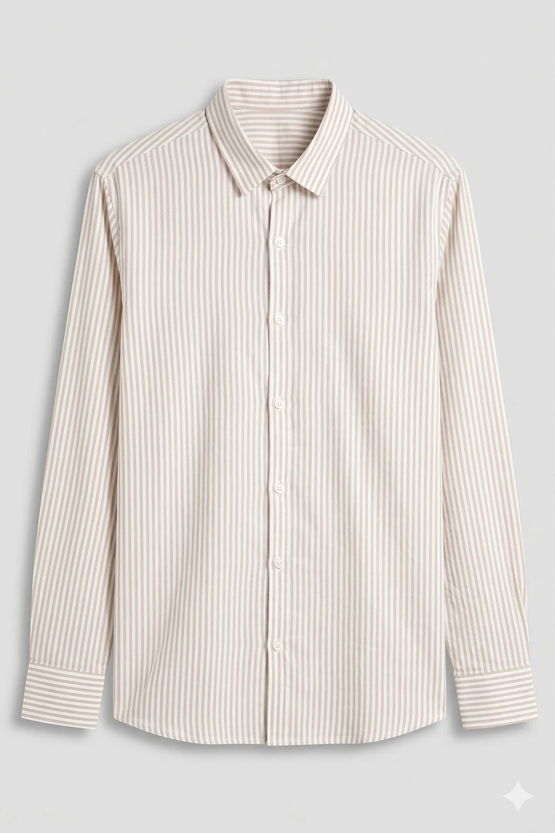 Caramel stripe cotton shirt