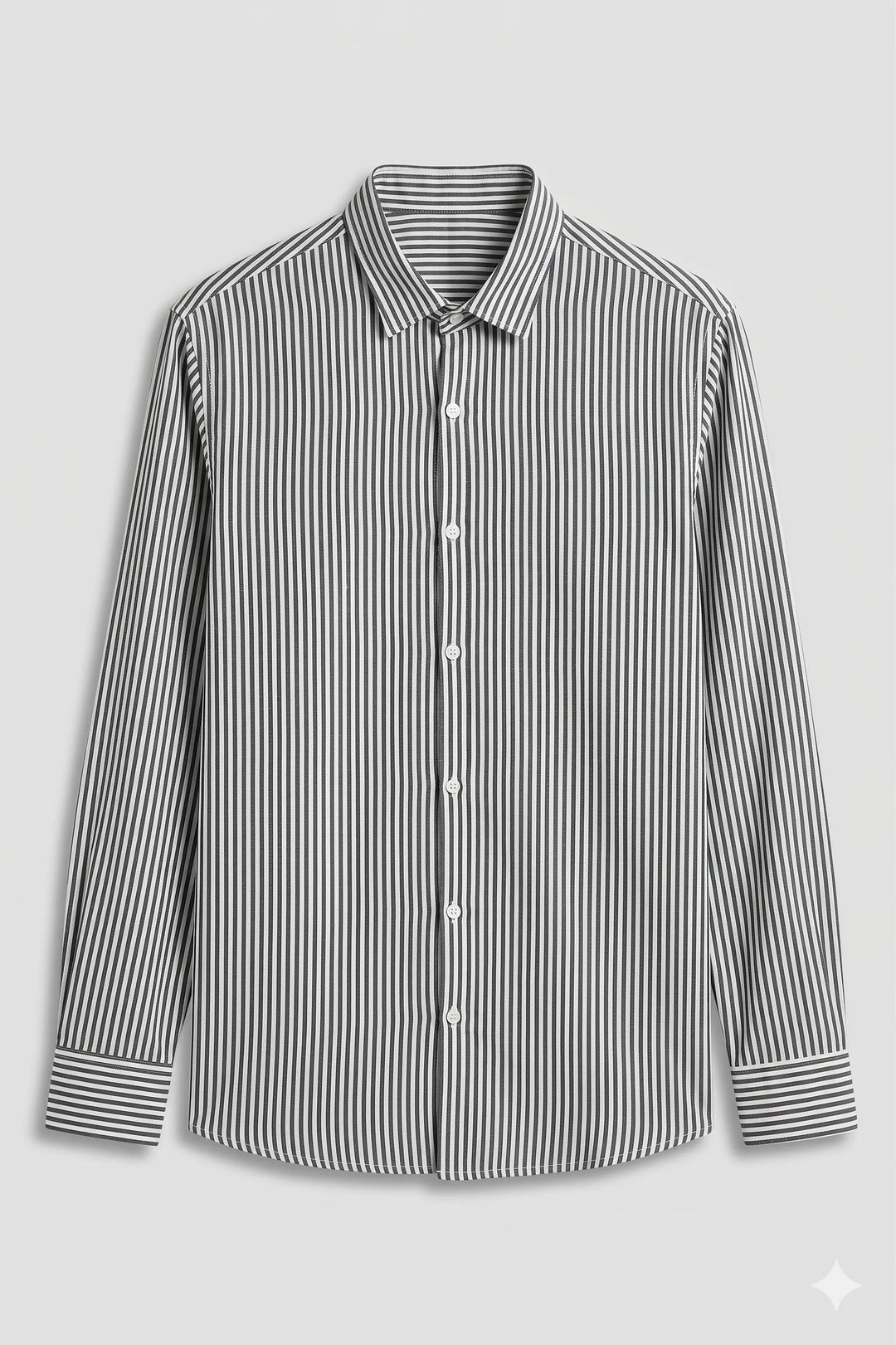 Grey stripe cotton shirt