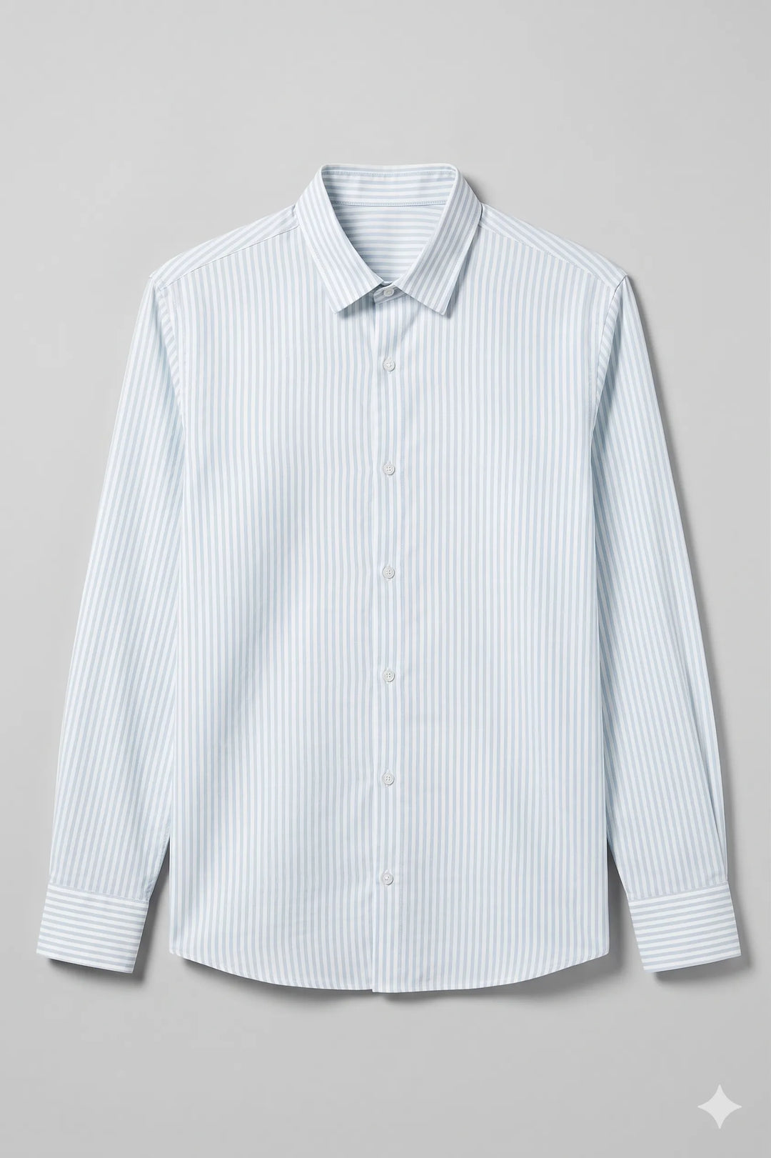Sky stripe cotton shirt