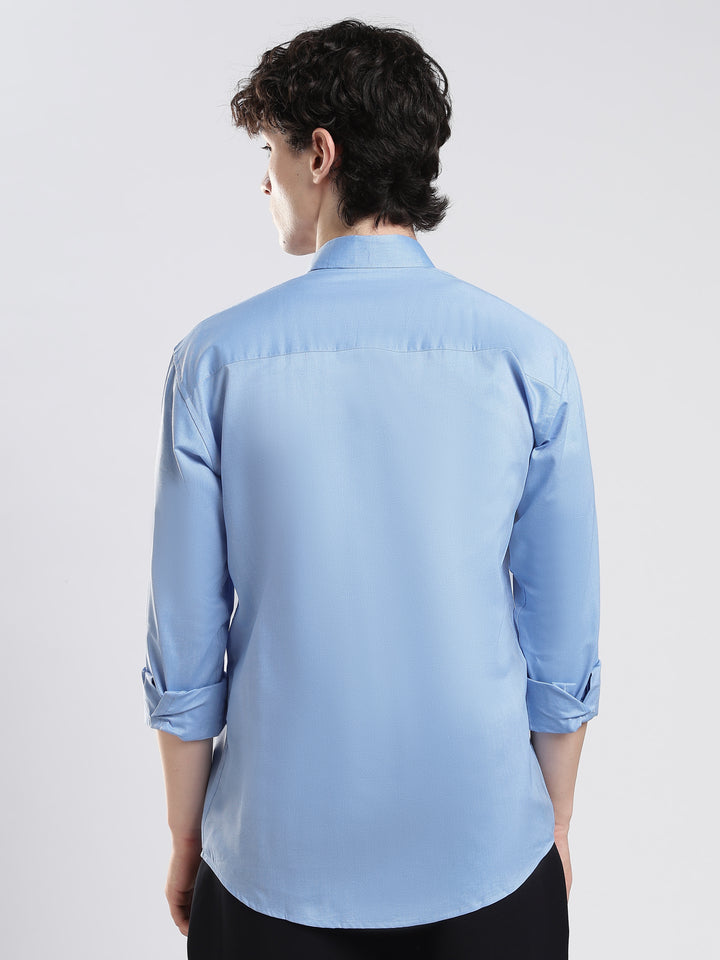 Skyblue full sleeve cotton shirt