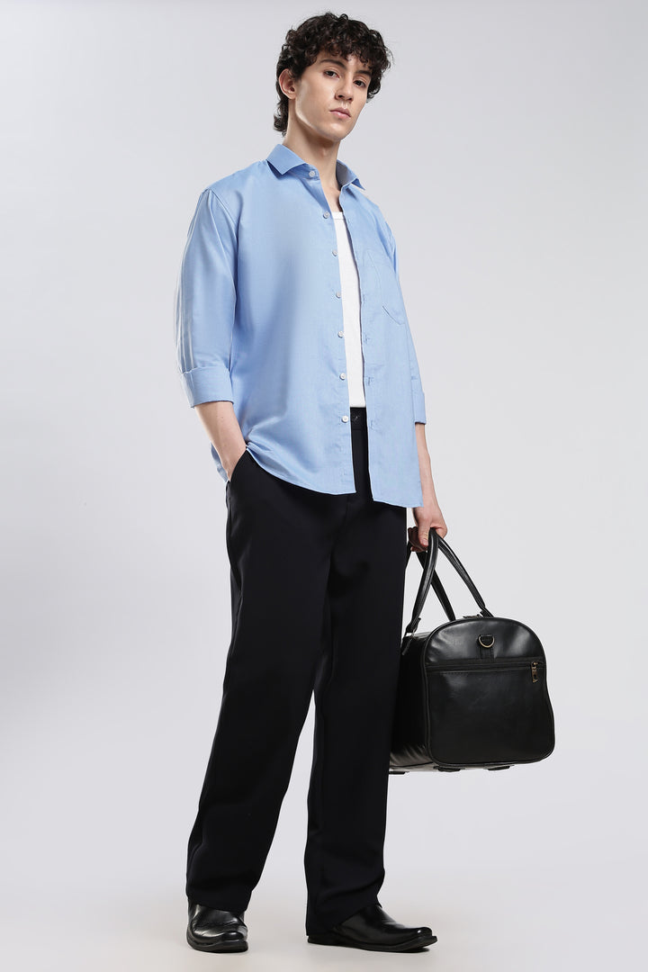 Skyblue full sleeve cotton shirt