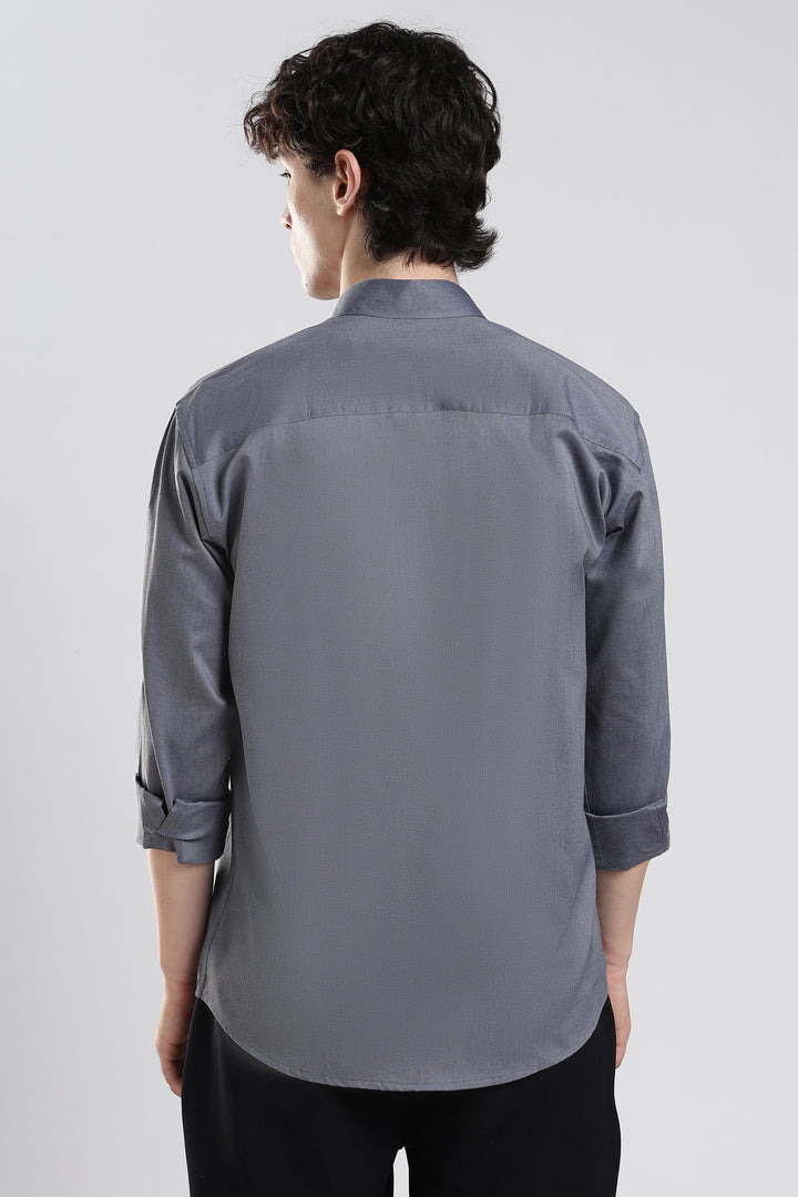 Grey full sleeve cotton shirt