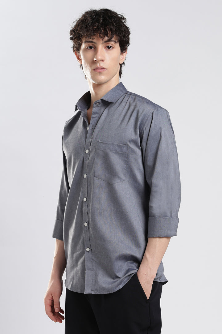 Grey full sleeve cotton shirt