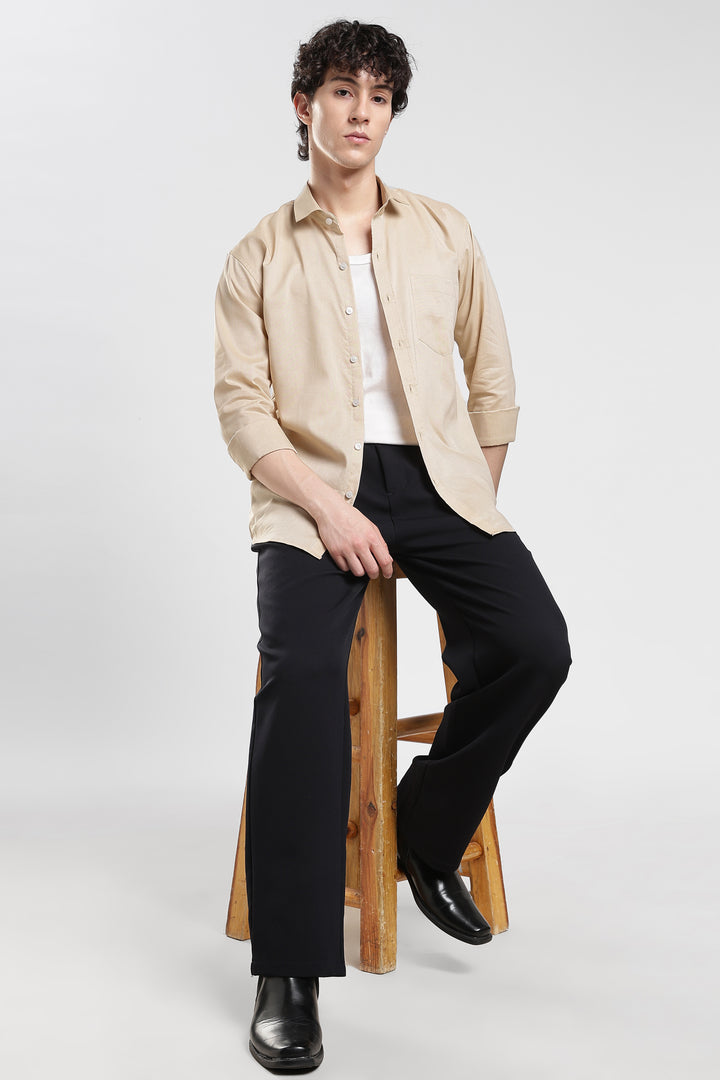 Beige cotton shirt