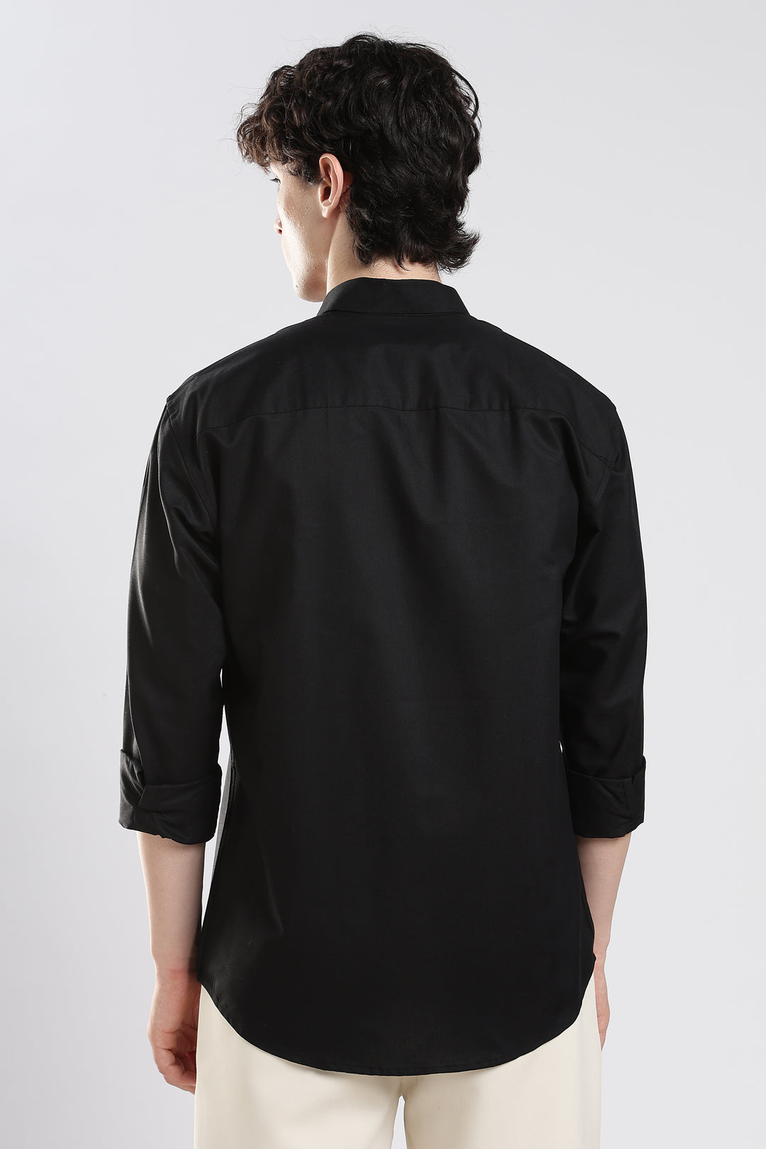 Black full sleeve cotton shirt