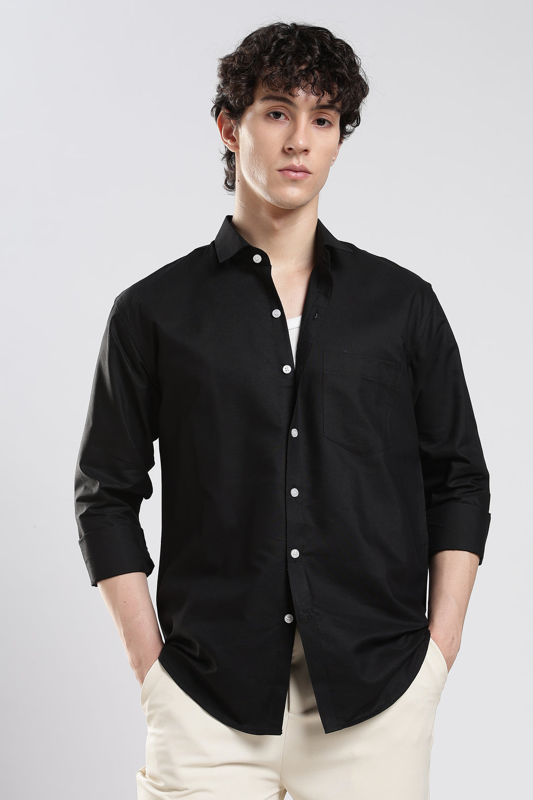 Black cotton shirt