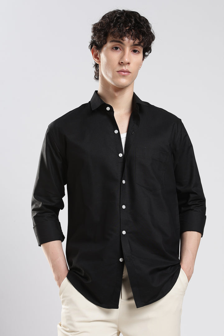 Black cotton shirt
