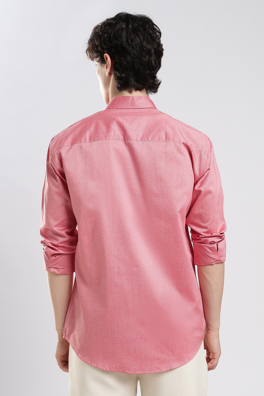 Pink full sleeve cotton shirt