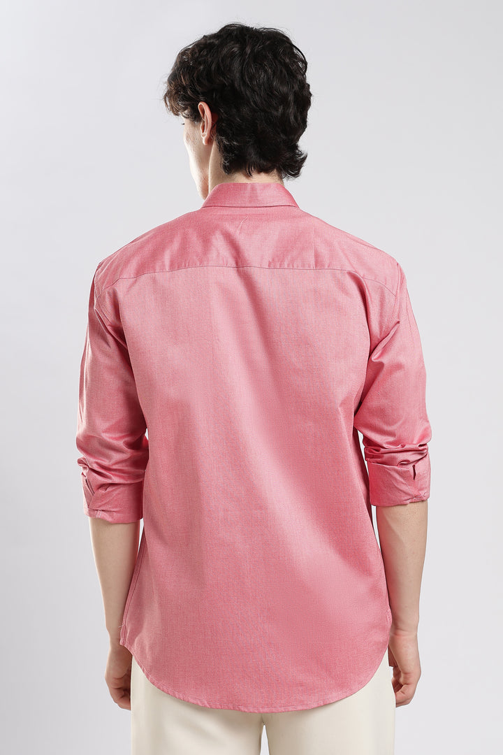 Pink full sleeve cotton shirt