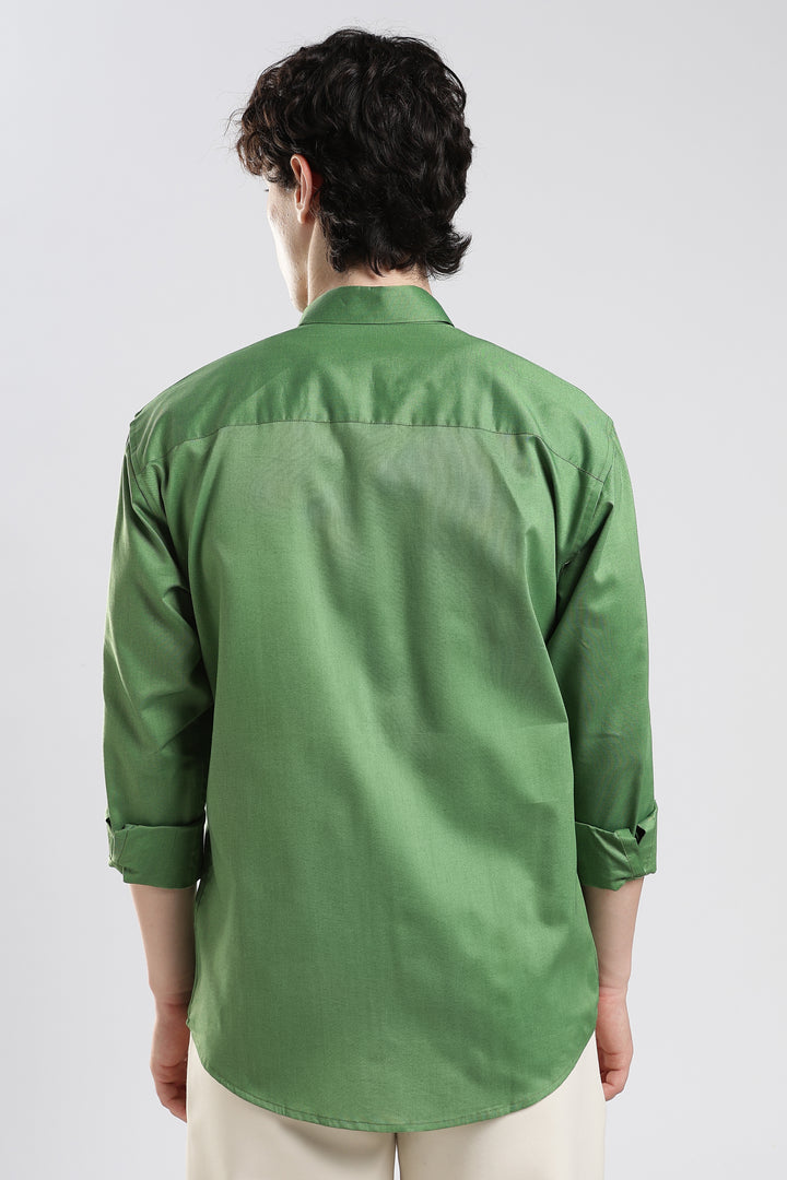 Lightgreen full sleeve cotton shirt