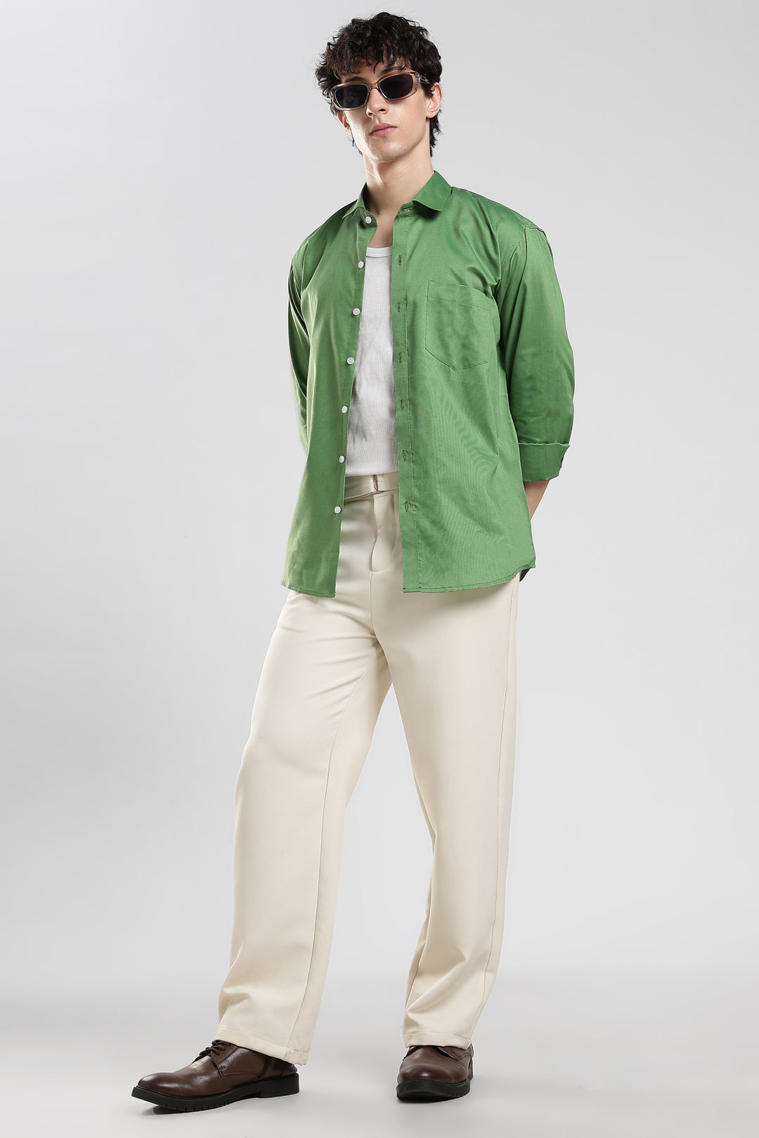 Lightgreen cotton shirt