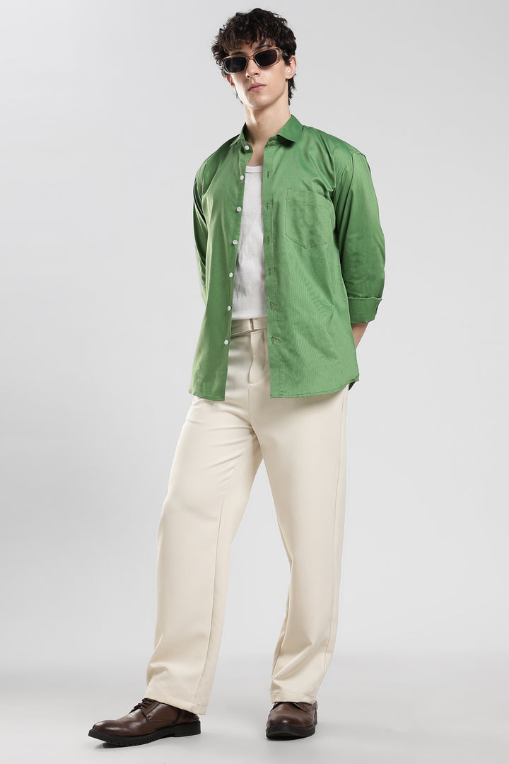Lightgreen cotton shirt