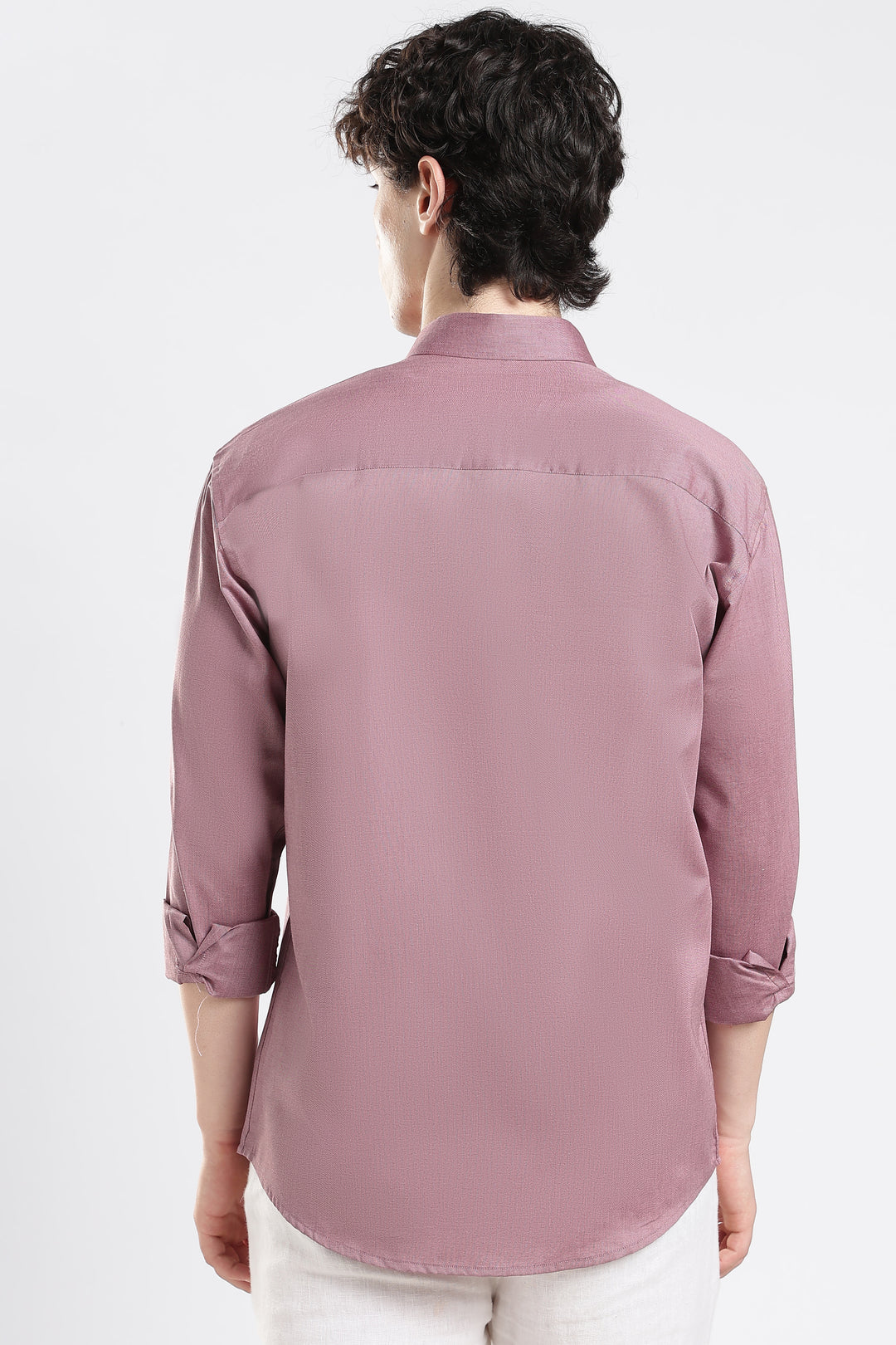 Rose pink full sleeve cotton shirt