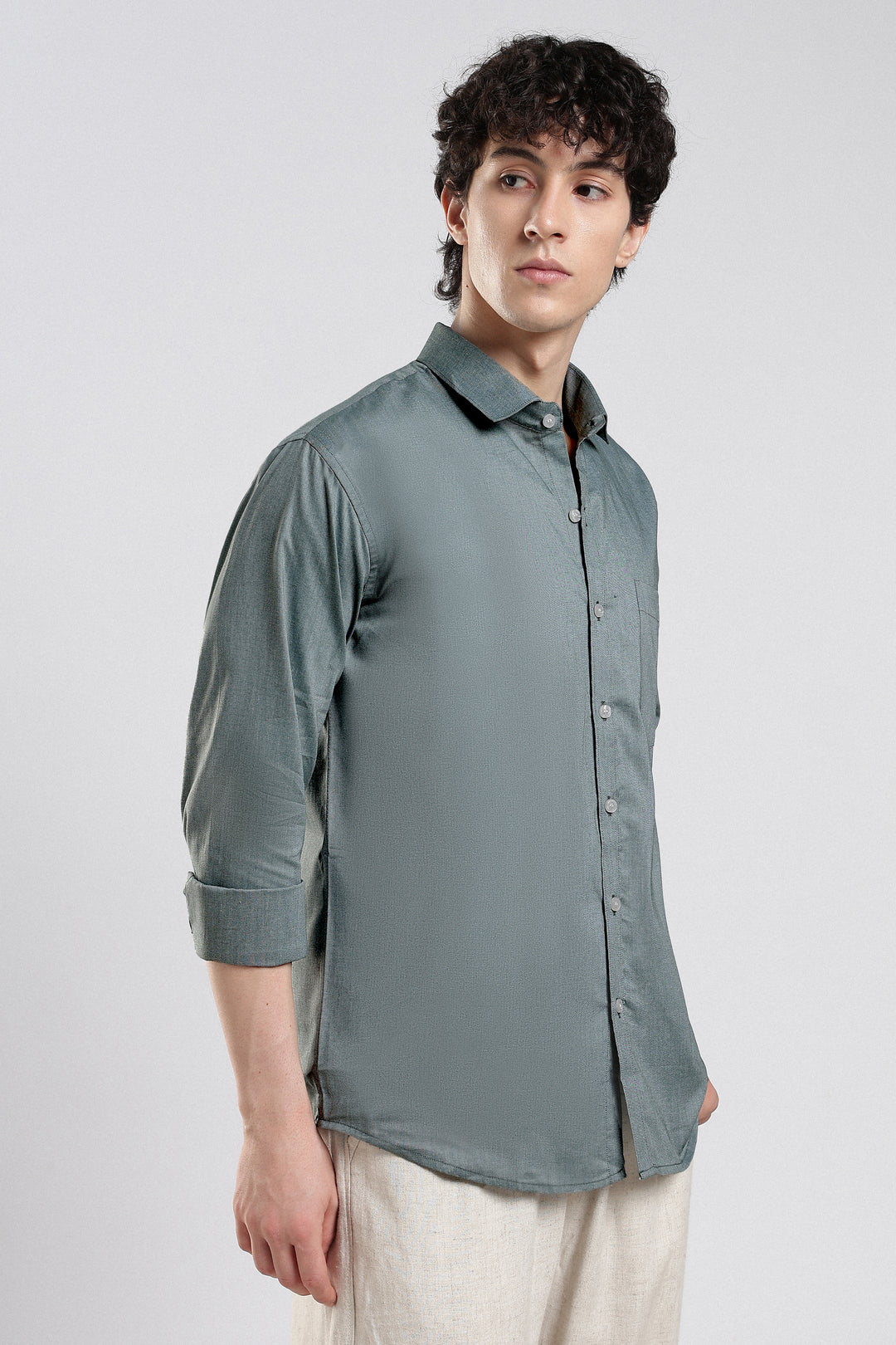 Sage full sleeve cotton shirt