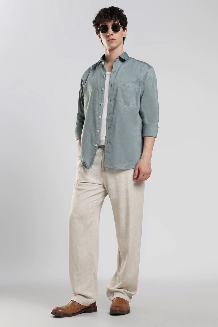 Sage full sleeve cotton shirt