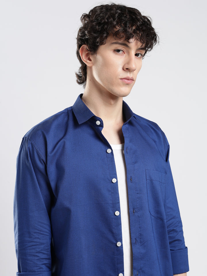 Blue cotton shirt