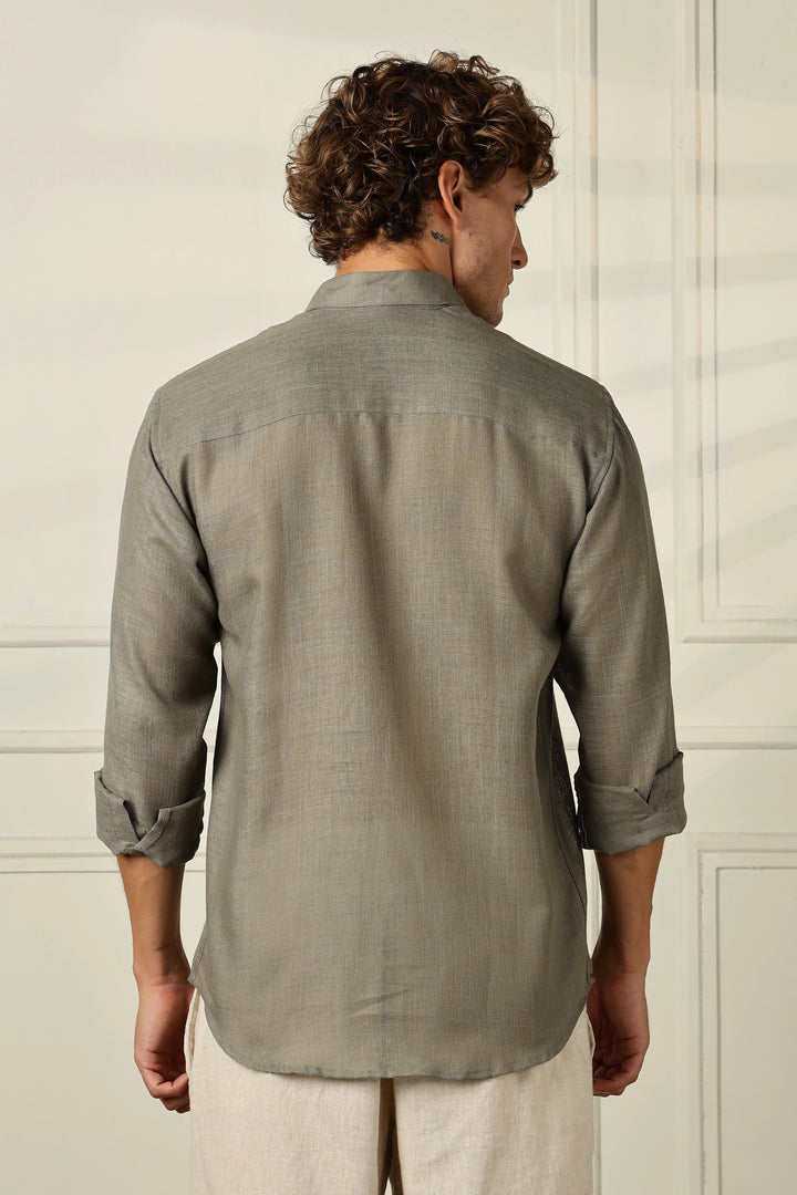 Sage full sleeve linen shirt