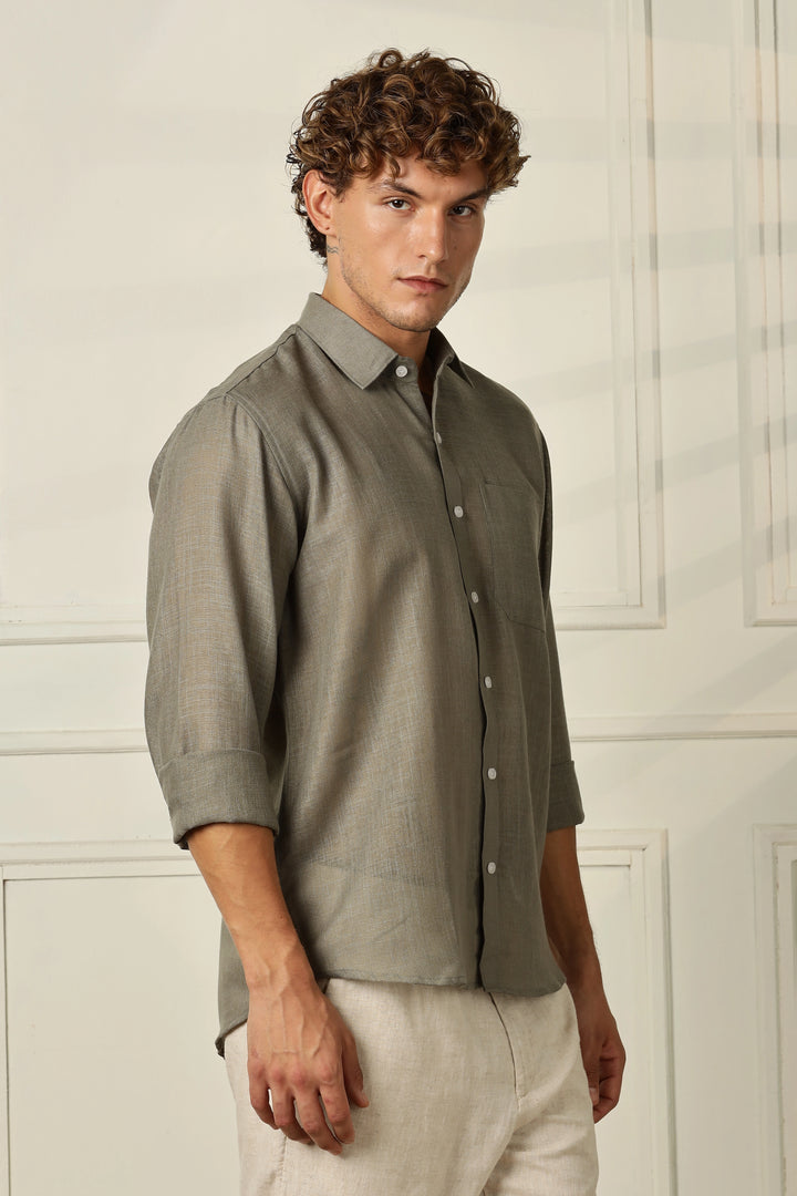 Sage full sleeve linen shirt