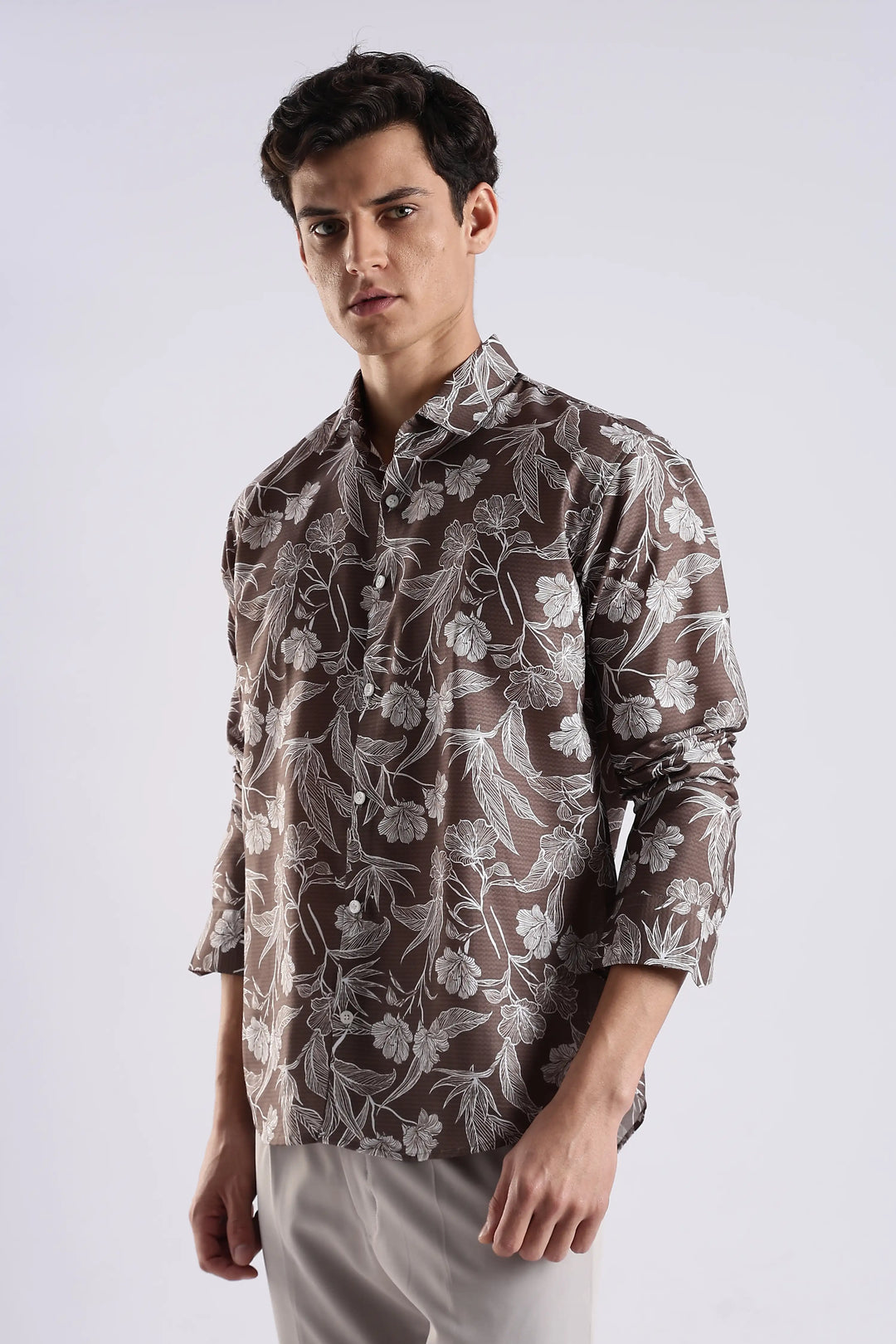 Brown full sleeve shirt