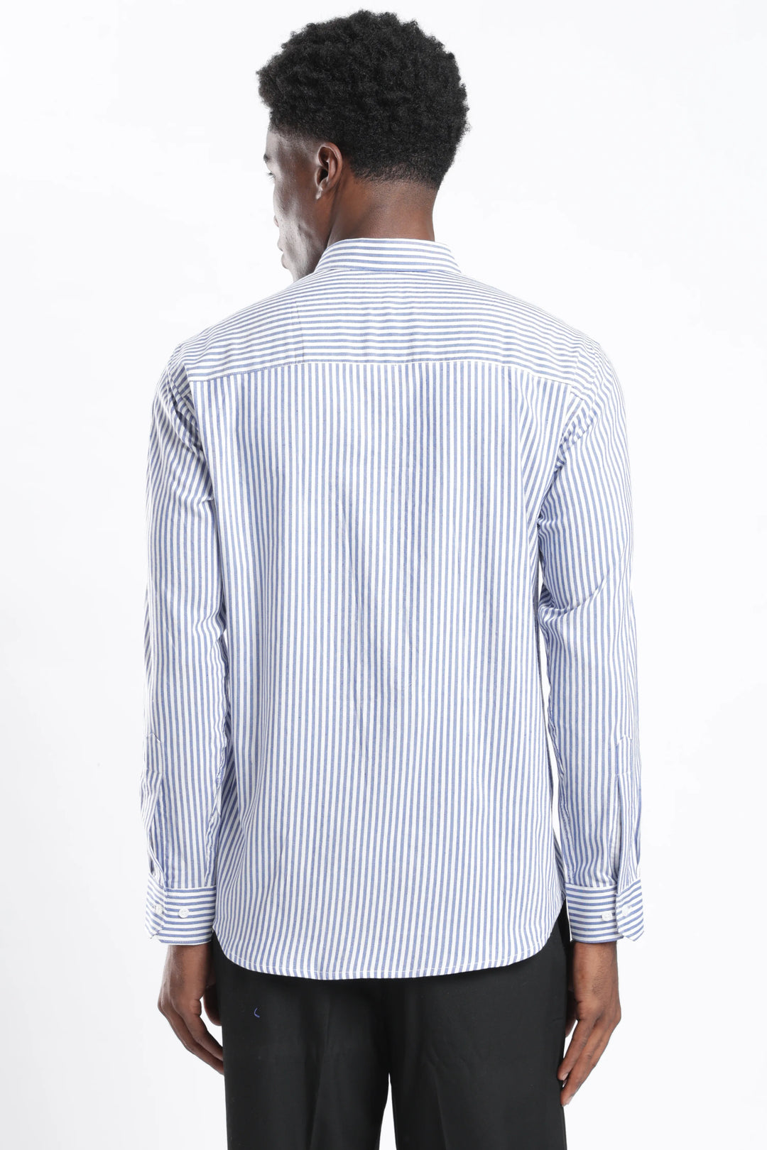 Blue stripe cotton shirt